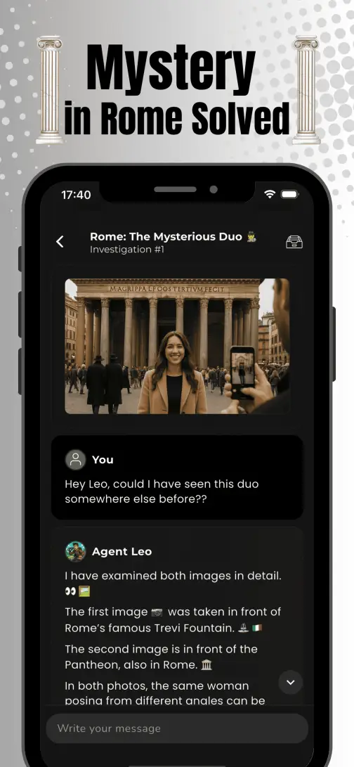 PhotoSpy home screen – map investigation view